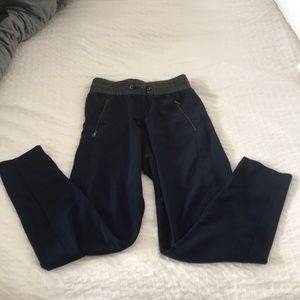 Navy blue, cropped/tailored jogger pant
